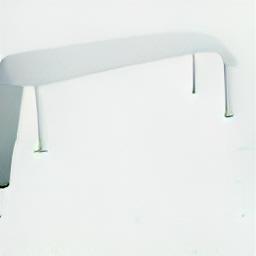 generated: a white plastic bench with a high arched back #6